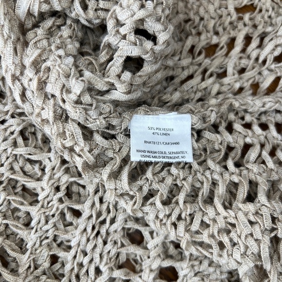 NWT Eileen Fisher Size S • Loose Knit Scoop Neck Sweater Tank Natural - Picture 6 of 6